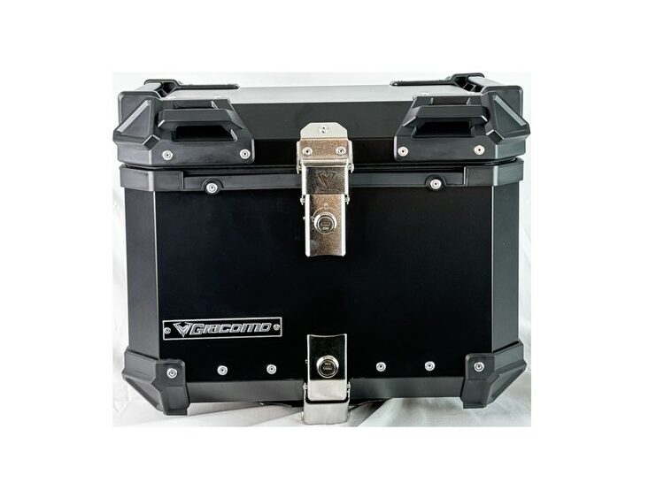 Baúl de aluminio 45 L (6 anclajes) Negro