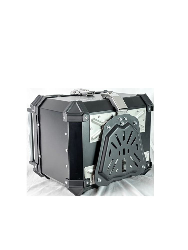 Baúl de aluminio 45 L (6 anclajes) Negro