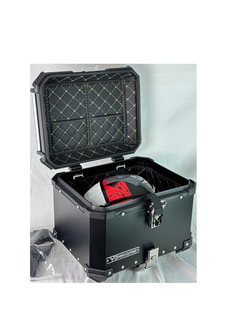 Baúl de aluminio 45 L (6 anclajes) Negro