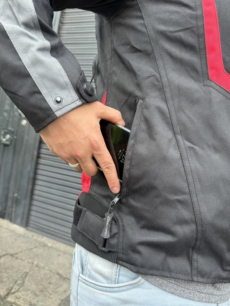 Chaqueta Hard Racer Negra Roja Hombre