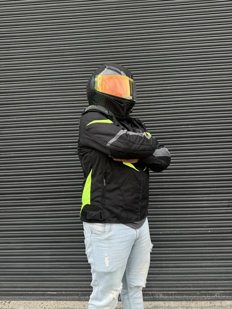Chaqueta Hard Racer Negra Verde Neon Hombre
