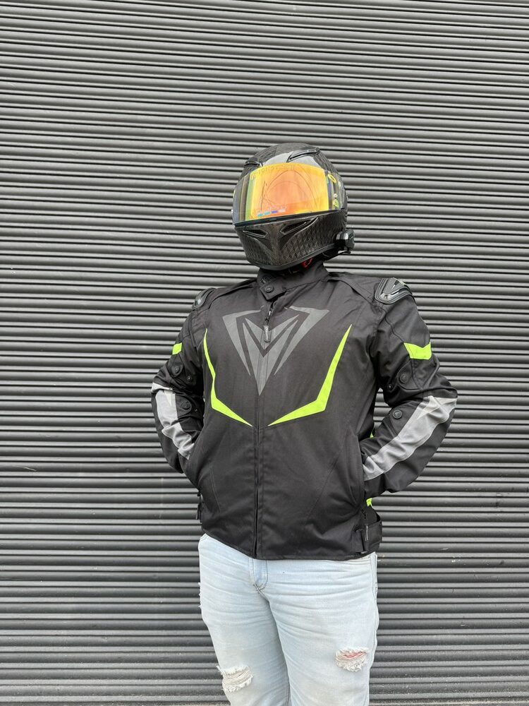 Chaqueta Hard Racer Negra Verde Neon Hombre