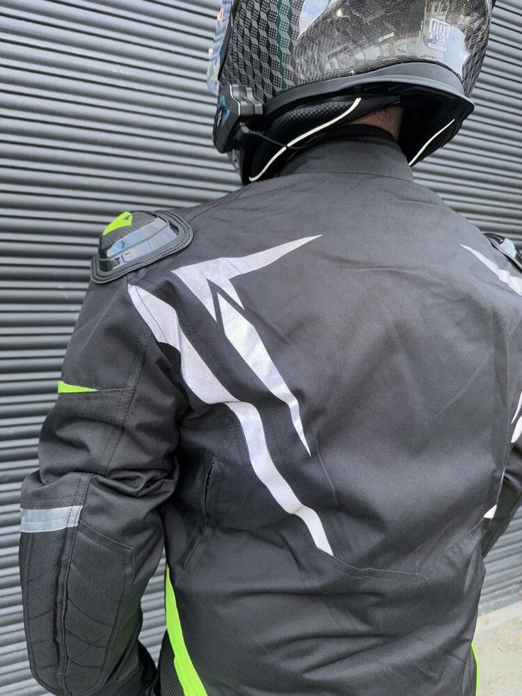 Chaqueta Hard Racer Negra Verde Neon Hombre