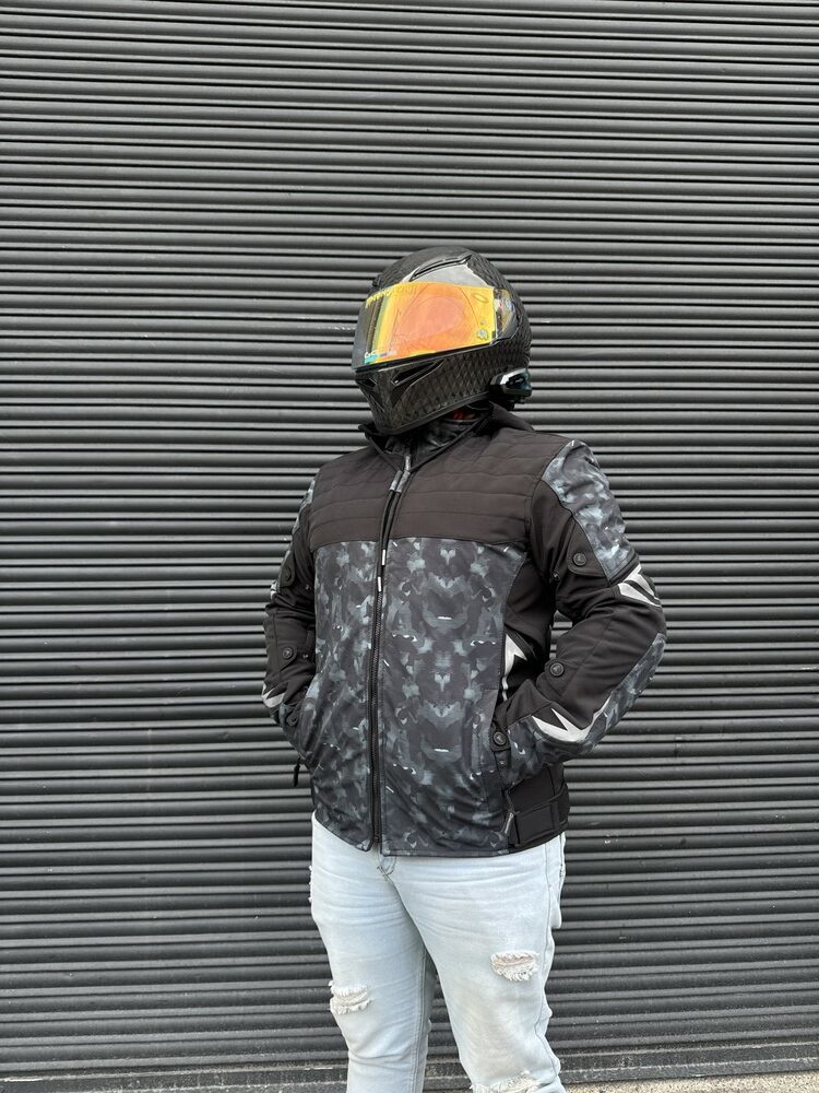 Chaqueta Street Negra Verde Hombre