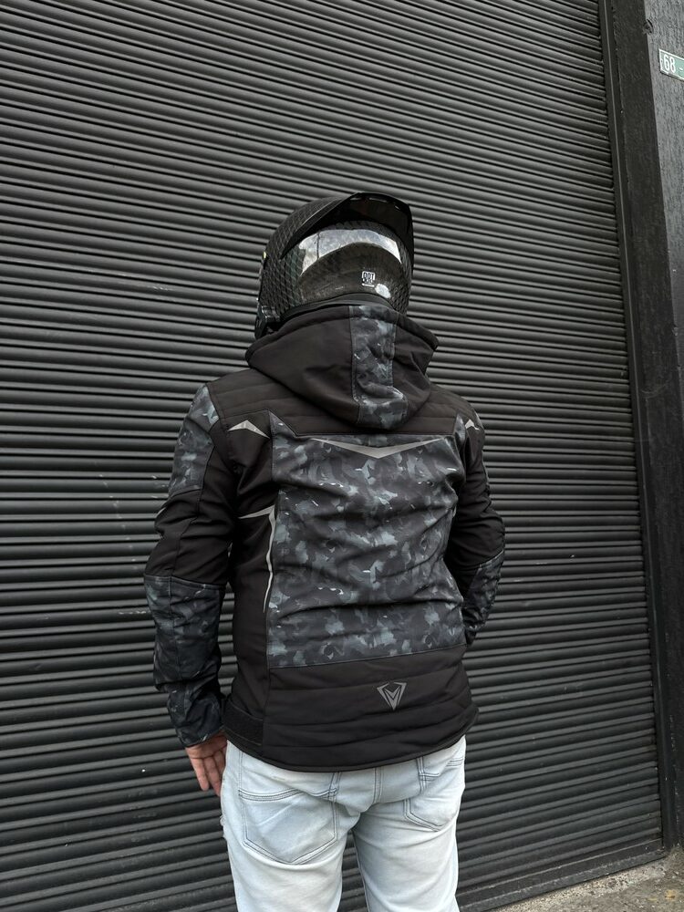 Chaqueta Street Negra Verde Hombre