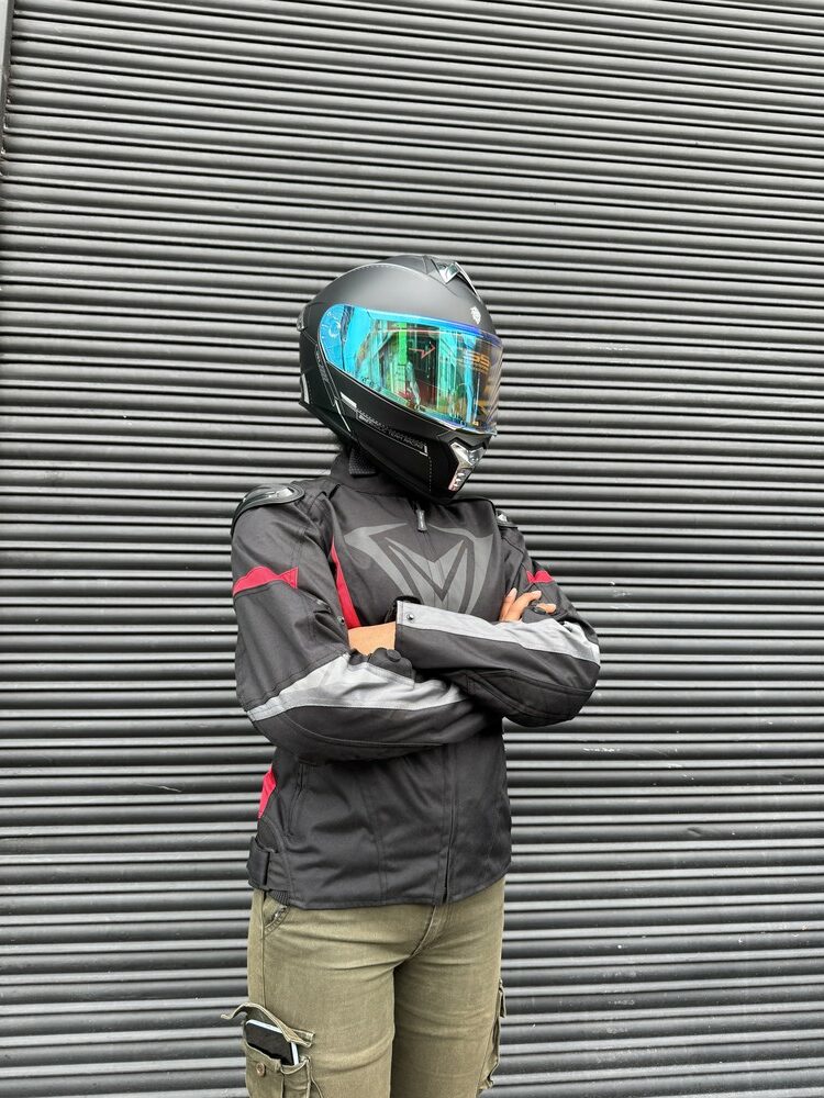 Chaqueta Hard Racer Negra Roja Mujer