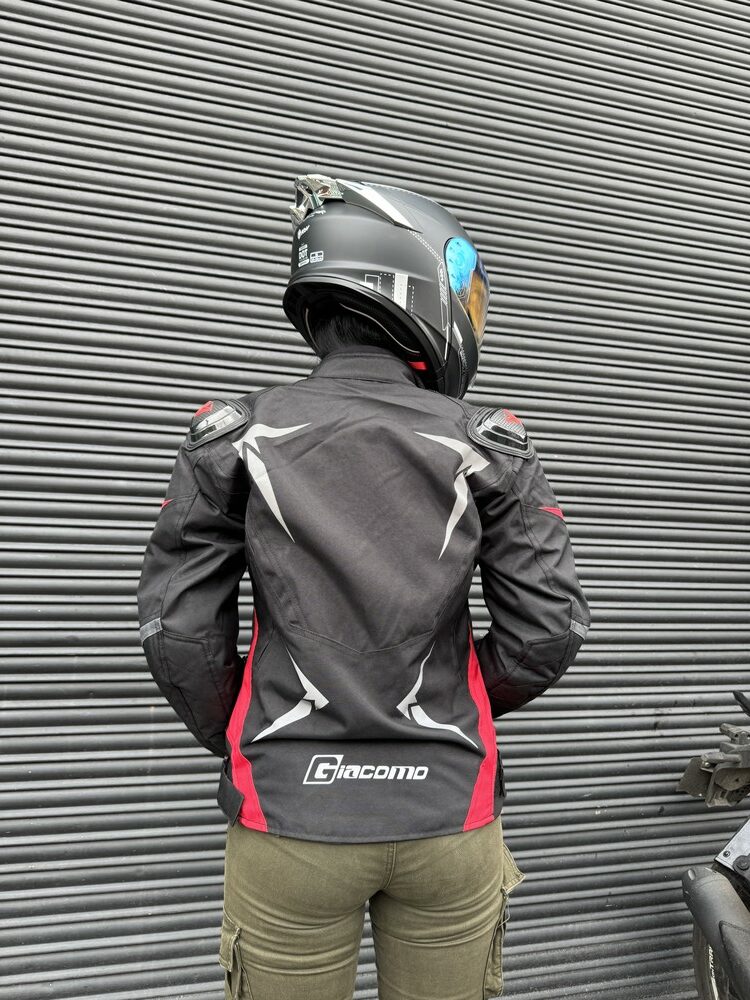 Chaqueta Hard Racer Negra Roja Mujer