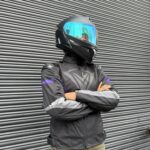 Chaqueta Hard Racer Morado Negro Mujer