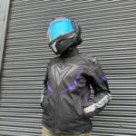 Chaqueta Hard Racer Morado Negro Mujer