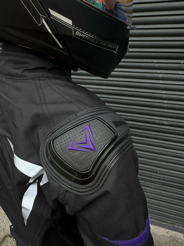 Chaqueta Hard Racer Morado Negro Mujer