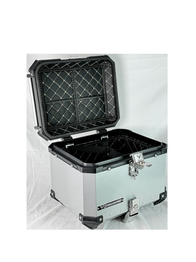Baúl de aluminio 45 L (6 anclajes) Gris